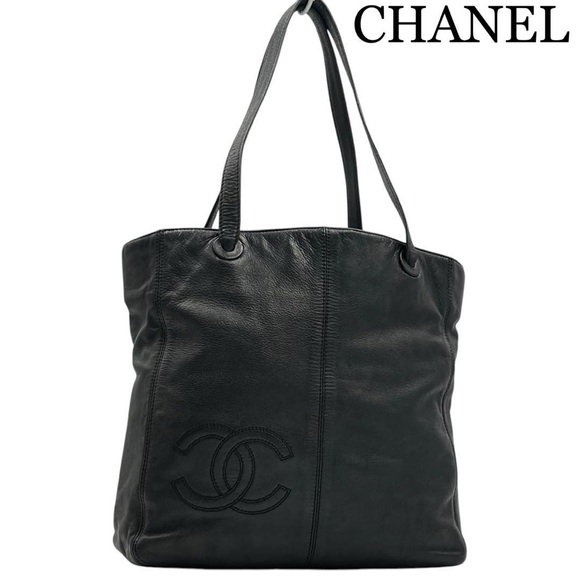 CHANEL Chanel Lambskin Tote Bag Shoulder Bag Coco Mark - Picture 1 of 16